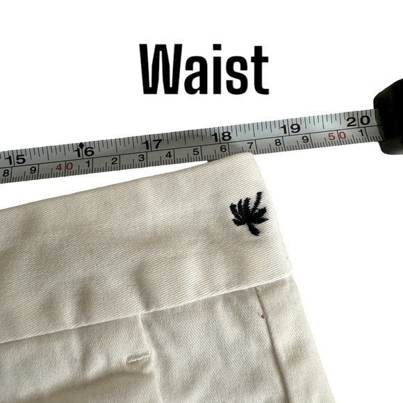 Banana Republic City Chino Palm tree shorts novelty women’s 14 white navy - Picture 6 of 10